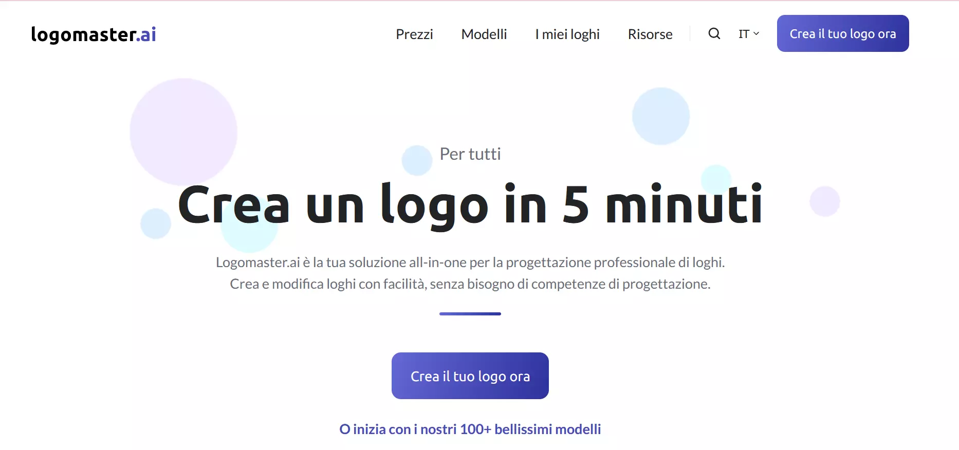 Screenshot del sito web di Logomaster Immagine: Screenshot del sito web di Logomaster