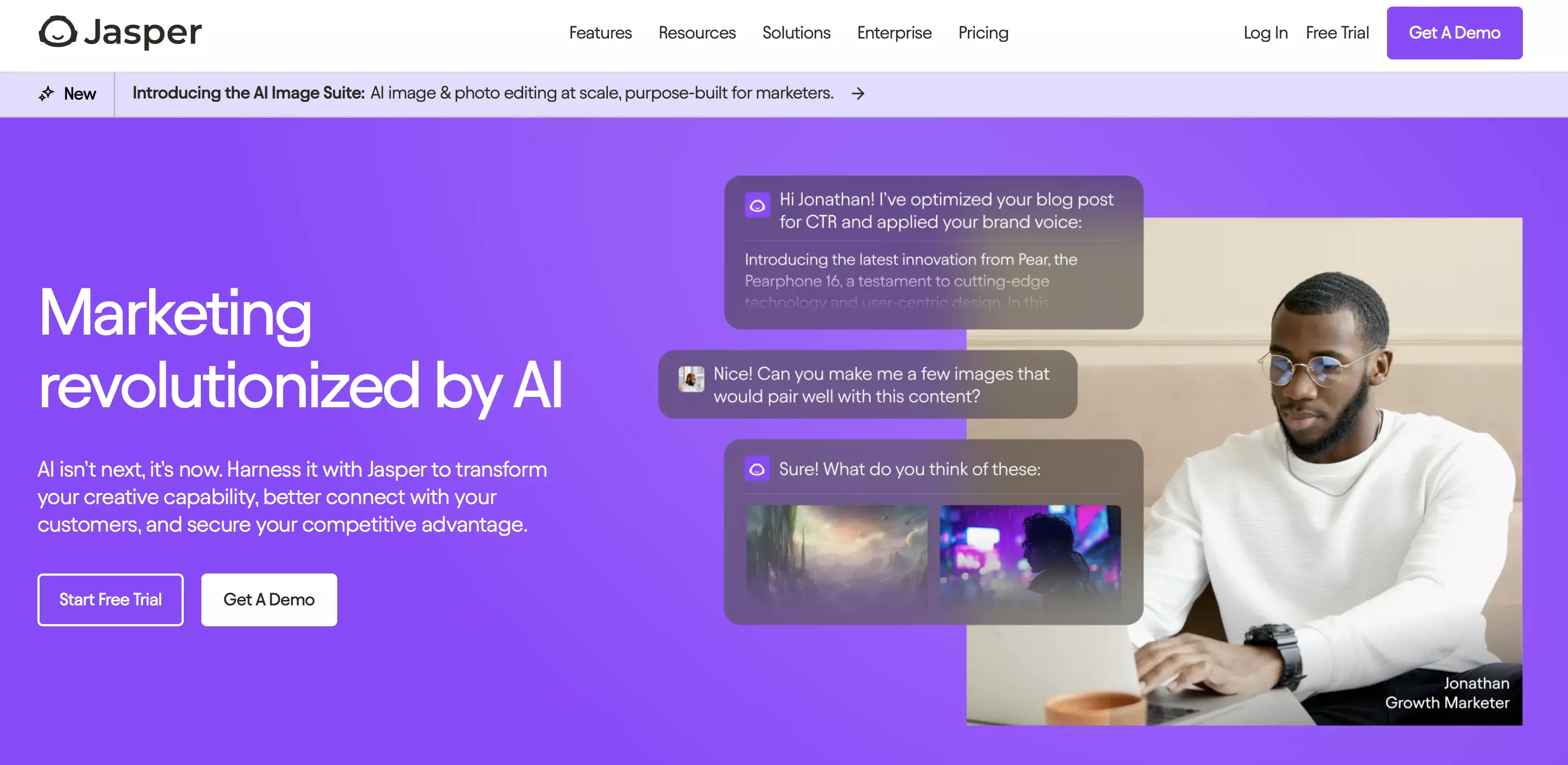 Screenshot del sito web di Jasper Immagine: Screenshot del sito web di Jasper