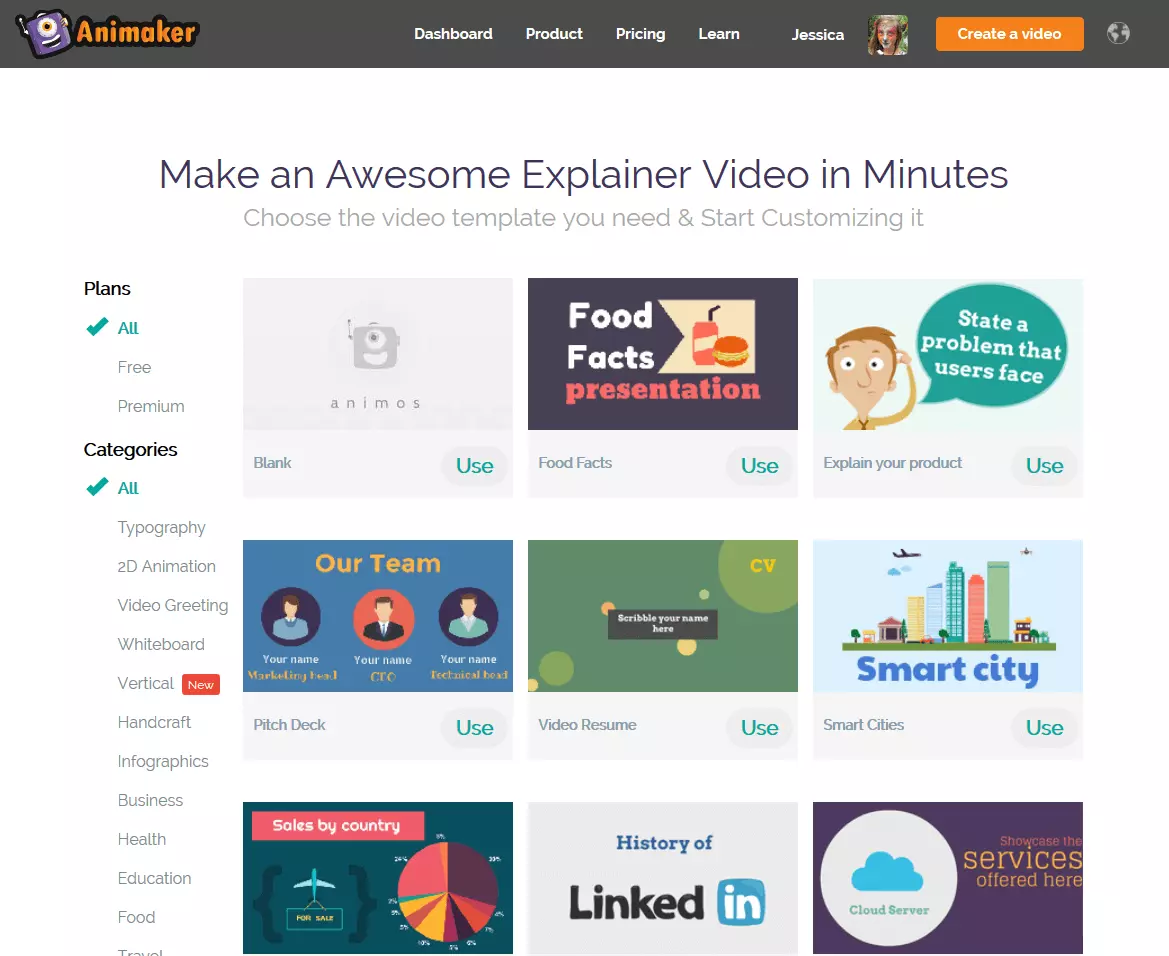 Immagine: Screenshot di Animaker