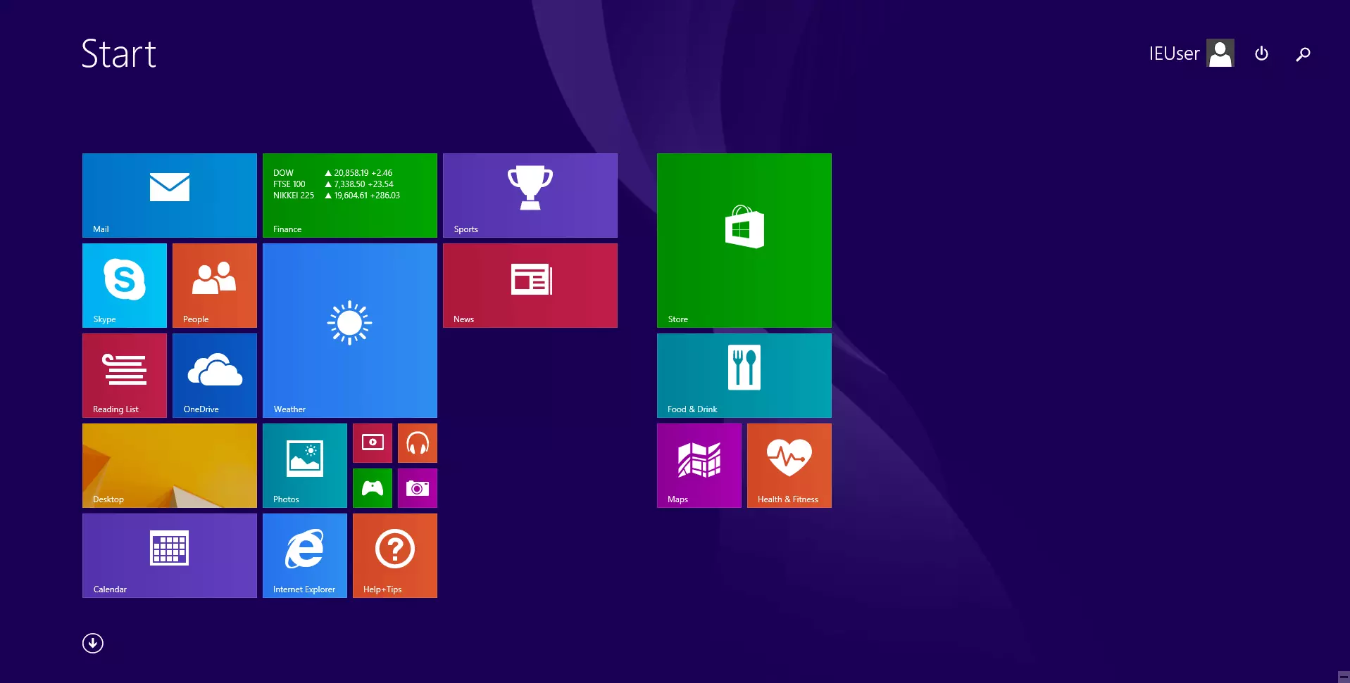 Immagine: Screenshot dell’interfaccia utente di Windows 8.1 con Modern UI