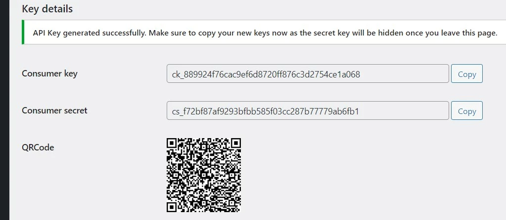 WooCommerce: chiave utente, utente nascosto e codice QR Immagine: WooCommerce: chiave utente, utente nascosto e codice QR