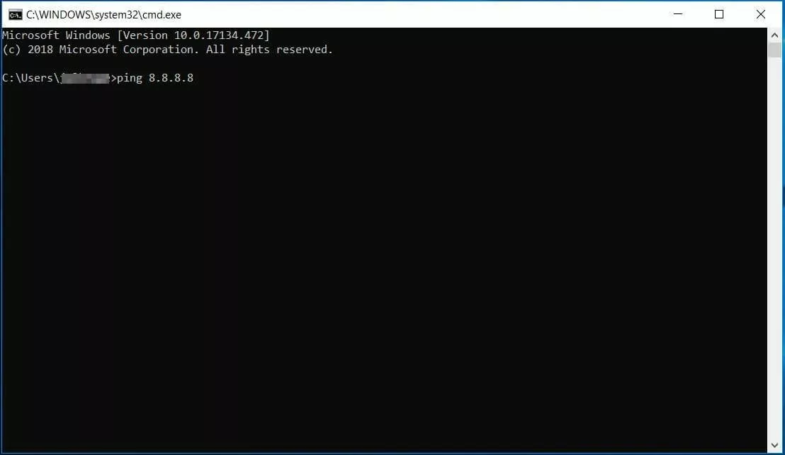 Immagine: Statistiche ping nel terminale di Windows