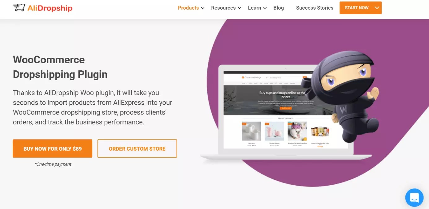 Immagine: Schermata del sito di AliDropship
