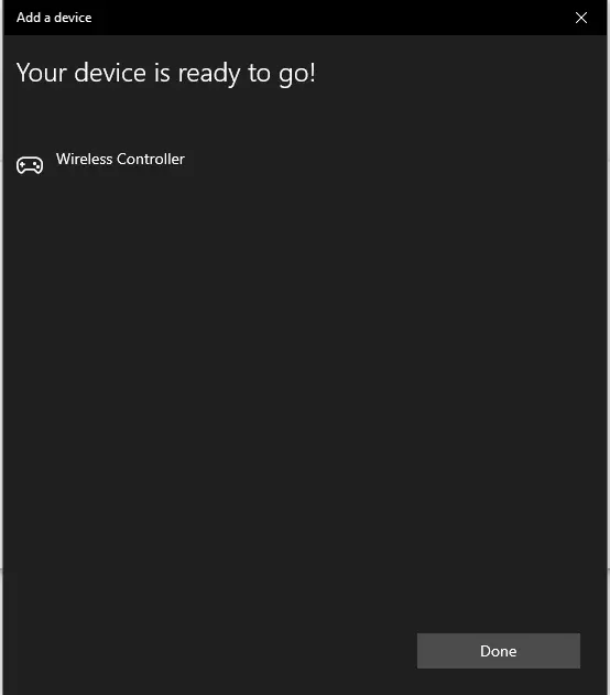 Immagine: Screenshot della connessione stabilita tra il controller PS5 e il PC