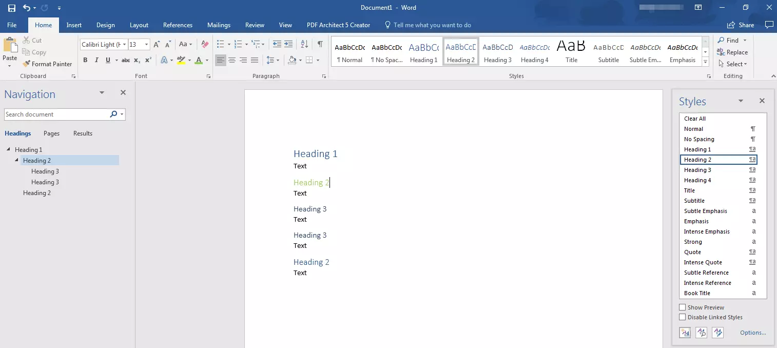 Immagine: Menu “Sommario” per modificare il testo