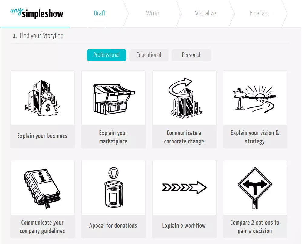Immagine: Screenshot di mysimpleshow