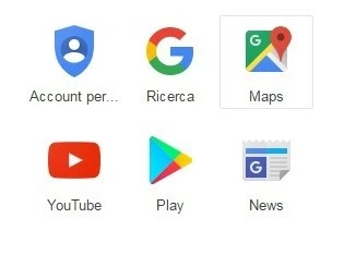 Immagine: Il servizio di carte geografiche “Maps” di Google nella panoramica delle Google Apps